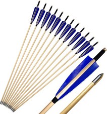 12pcs 33'' Wooden Arrows
