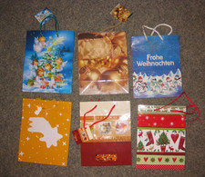 6 Weihnachts-Geschenke Taschen mit Henkel 23 x 18 x 10cm