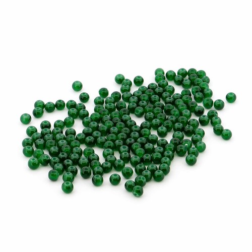 Glasperlen 5mm waldgrün - glasperlen, 4,5mm