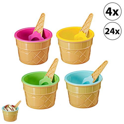 24x eisbecher cartoon - 4x, /