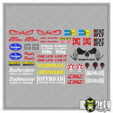 43 teiliges RC Crawler Offroad Aufkleber Set 1:10 Sticker passend für Modellbau