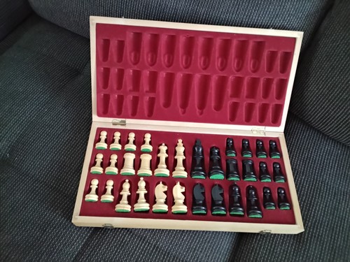 Schachspiel holz mit - schachspiel,