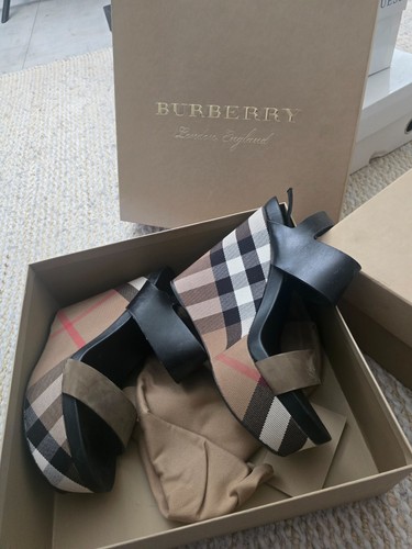 Burberry keilsandalen wedge - keilsandalen, (wedge