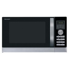 SHARP R-843INW Mikrowelle 25L mit Grill + Heißluftfunktion