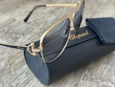 Chopard Sonnenbrille - SCHC17S Rosé Gold Blau Steinbesatz Damen Neu