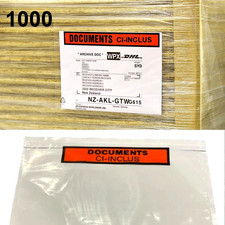 1000 Dokumente beiliegende Brieftaschen Umschläge Box bedruckt uni selbstklebend A6 A5