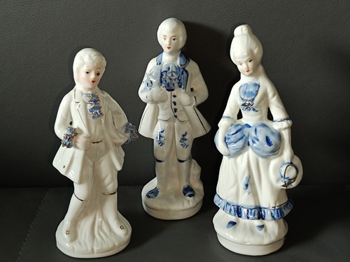 Porzellanfiguren blau weiß - blau,