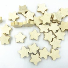 100X Holzfarbe Sternform Holz