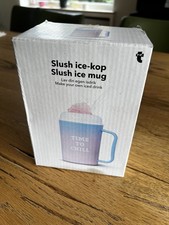 Slush Eis Becher Ice Maker Eisbecher Slushy Frozen Magic Strohalm+Deckel&Löffel