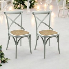 Esszimmerstuhl grau gekreuzte