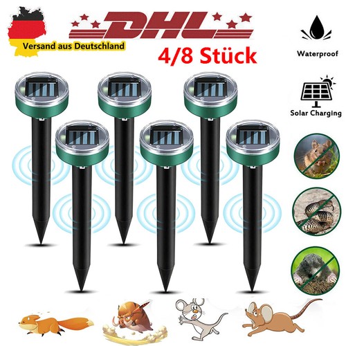 8stück solar maulwurfabwehr - 4/8stück,