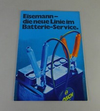 Prospekt / Broschüre Eisenmann Batterie-Ladegeräte & Tester Stand 7/1972