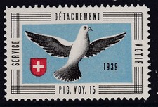 Schweiz. Soldatenmarken. 1941. Brieftauben-Abteilung 15, postfrisch
