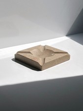 Vintage Travertin Aschenbecher 70er Italien Beige Stein Marmor Carrara