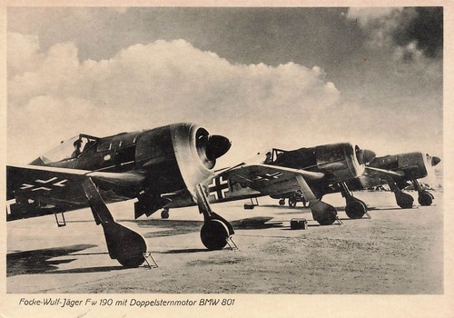 Postkarte ww2 focke wulf - postkarte,