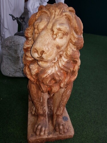 Gartenfigur löwe farbig - gartenfigur,