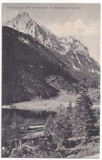 AK Mittenwald/Isar, Ferchensee mit Wetterstein, um 1919, unversandt