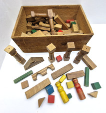 Vintage Holz Bausteine Set mit