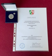 Medaille: Unwetterkatastrophe