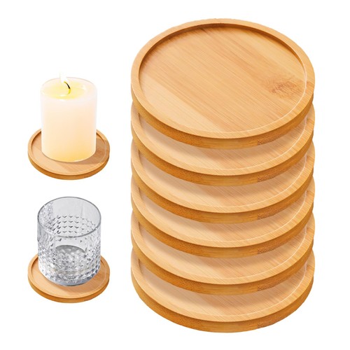 Kerzenuntersetzer holz rund - holz,