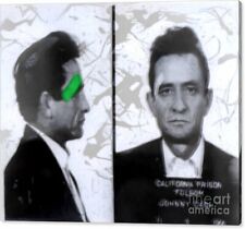 Motiv Johnny Cash Mugshot Silber Alu  3 mm 120x96cm PopArt/Bild/Poster/StreetArt