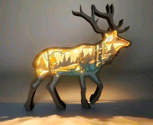 Hirsch holzlampe 40cm - ca.,