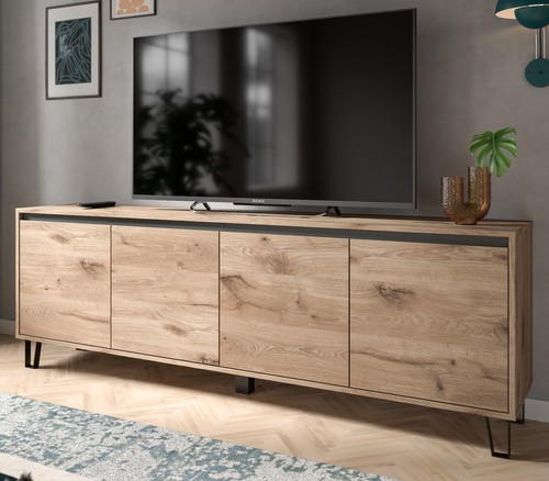 Lowboard eiche flat tv - lowboard,