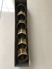  6 Serviettenringe aus Messing
