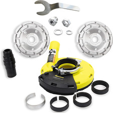 Neuwertig Absaughaube für Winkelschleifer, 2xPREMIUM Diamantschleiftopf 125 mm