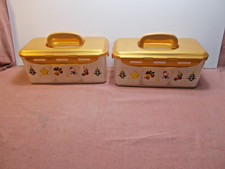 Lock & Lock 2 Keksdosen mit je 3 Fächern Weihnachtsdosen Frischhaltedosen