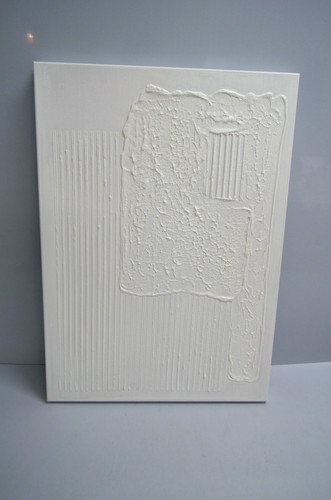Strukturbild 50x70cm weiß - 3d,