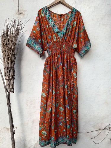 Maxikleid ind seide one size - maxikleid,