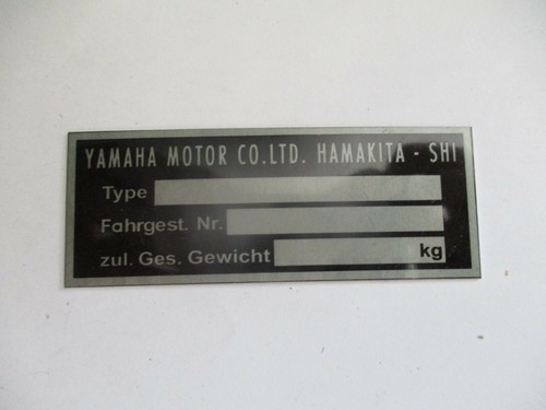 Typenschild schild yamaha - typenschild,