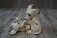 Porzellan Figur zwei Welpen Hunde Jagdhunde 2664