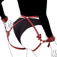 Erotik Bondage Leder Schleife Strumpfbänder Unterwäsche Handschellen