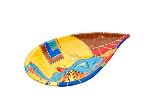 Schale oval 41cm handbemalt
