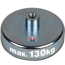 Flachgreifer Magnet Topfmagnet Hart-Ferrit Gewinde-Buchse Ø10-125mm - bis 130kg