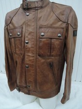 BELSTAFF  GANGSTER 2.0  Burnished Gold / Cognac / Brown Leder Jacke 
