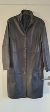 Massimo Dutti Ledermantel Mantel Leder schwarz Gr. M 38