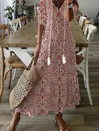 Damen boho maxikleid - damen,