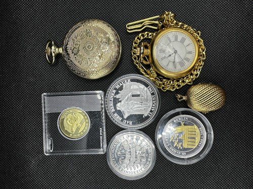 Taschenuhr konvolut münzen - konvolut,