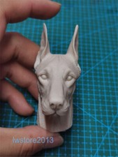 Head sculpt dobermann dog - head,