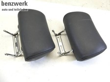 Mercedes W140 2x Kopfstütze hinten Leder schwarz ORIGINAL  ✔️