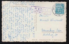 Landpost-Stempel Malter über DIPPOLDISWALDE 3.9.1957 auf AK Talsperre Malter