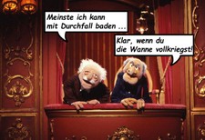 Ontrada Blechschild 30x40cm gewölbt Waldorf Statler Muppets Durchfall Schild