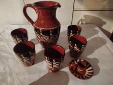Saftkrug keramik und becher - 5,