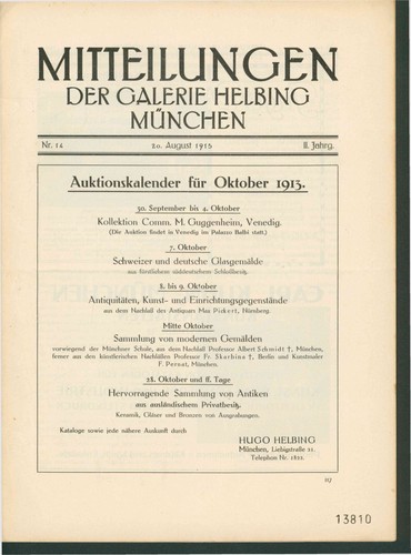 Mitteilungen der galerie - mitteilungen,