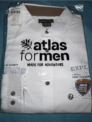 Atlas for men hemd - men, weiß