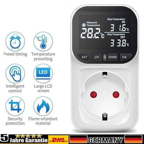 Temperaturregler steckdose mit - steckdose,