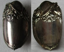 rarer versilberter Fahnen Stocknagel Militärverein mit Stahlhelm & EK (107484)